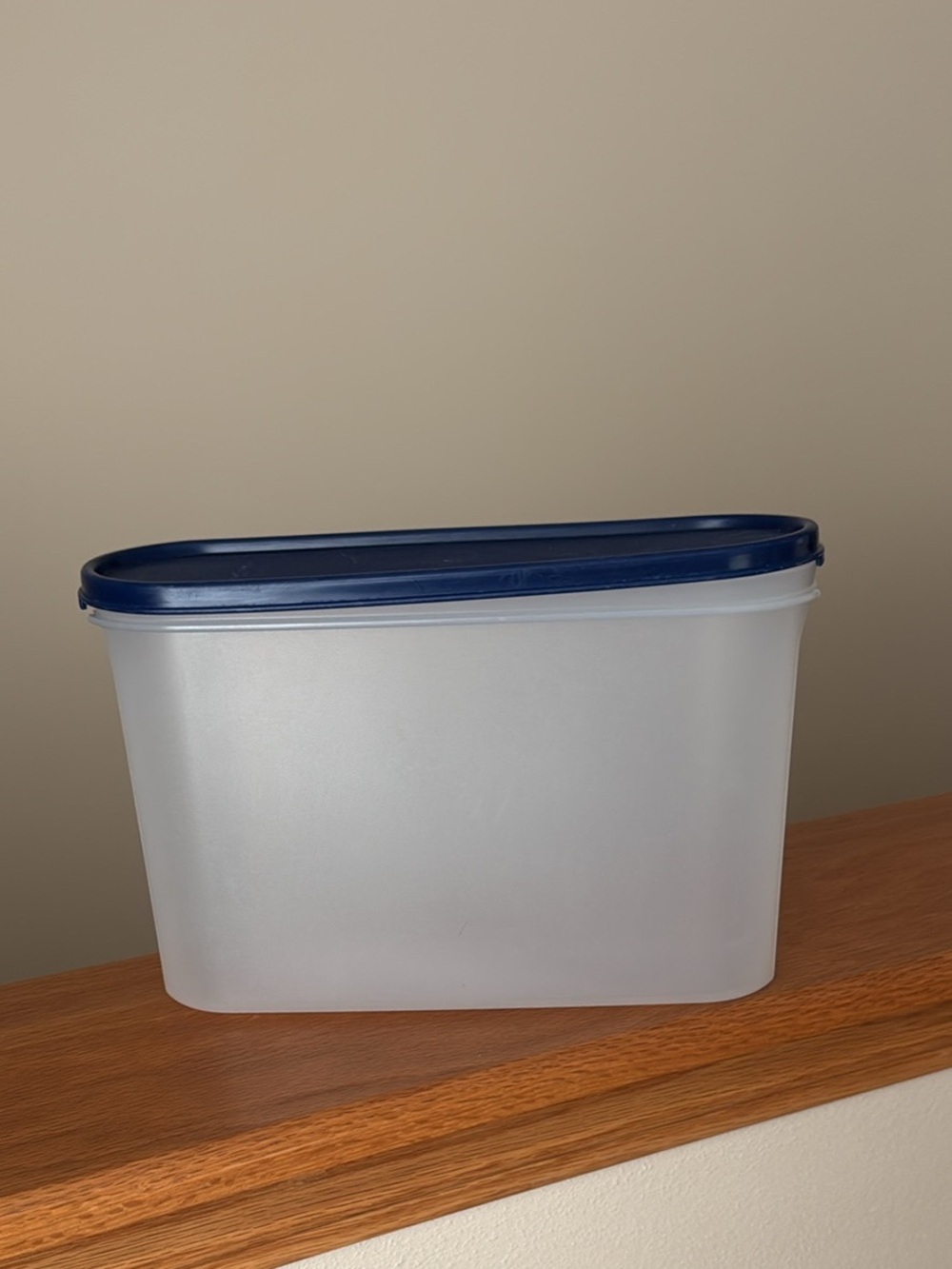 Tupperware Plastic Food Storage Container with Navy Lid - Multipurpose